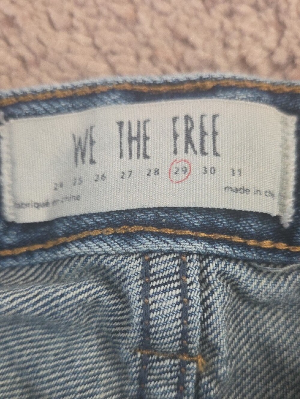 We The Free by Free People Blue Denim Jeans 👖 Size 29 - Picture 4 of 11